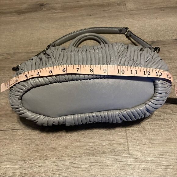 Coach Grey Leather Madison Gathered Sophia Satchel EUC - Picture 7 of 16